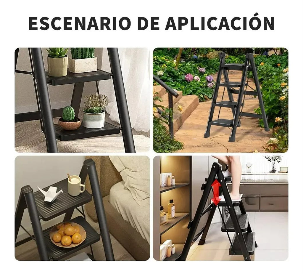 ESCALERA MULTIFUNCIONAL PLEGABLE 4 PASOS