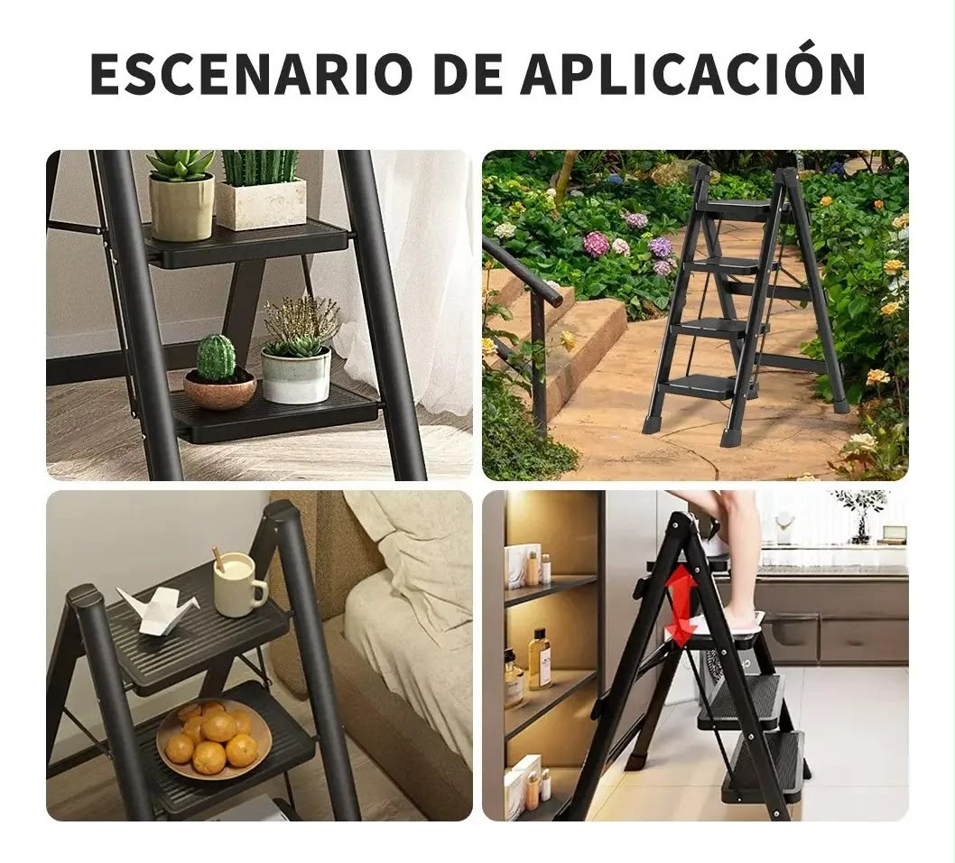 ESCALERA MULTIFUNCIONAL PLEGABLE 4 PASOS
