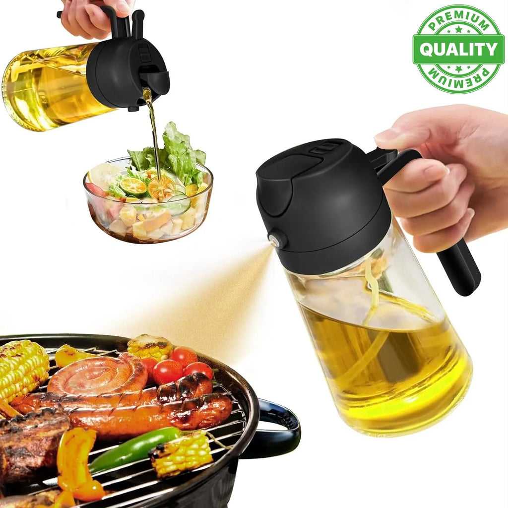 DISPENSADOR DE ACEITE 2 EN 1 EN VIDRIO