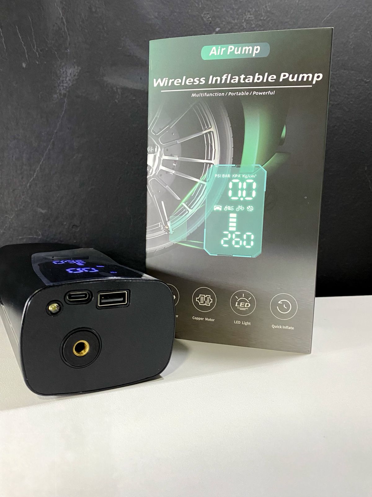 COMPRESOR PORTATIL + POWER BANK