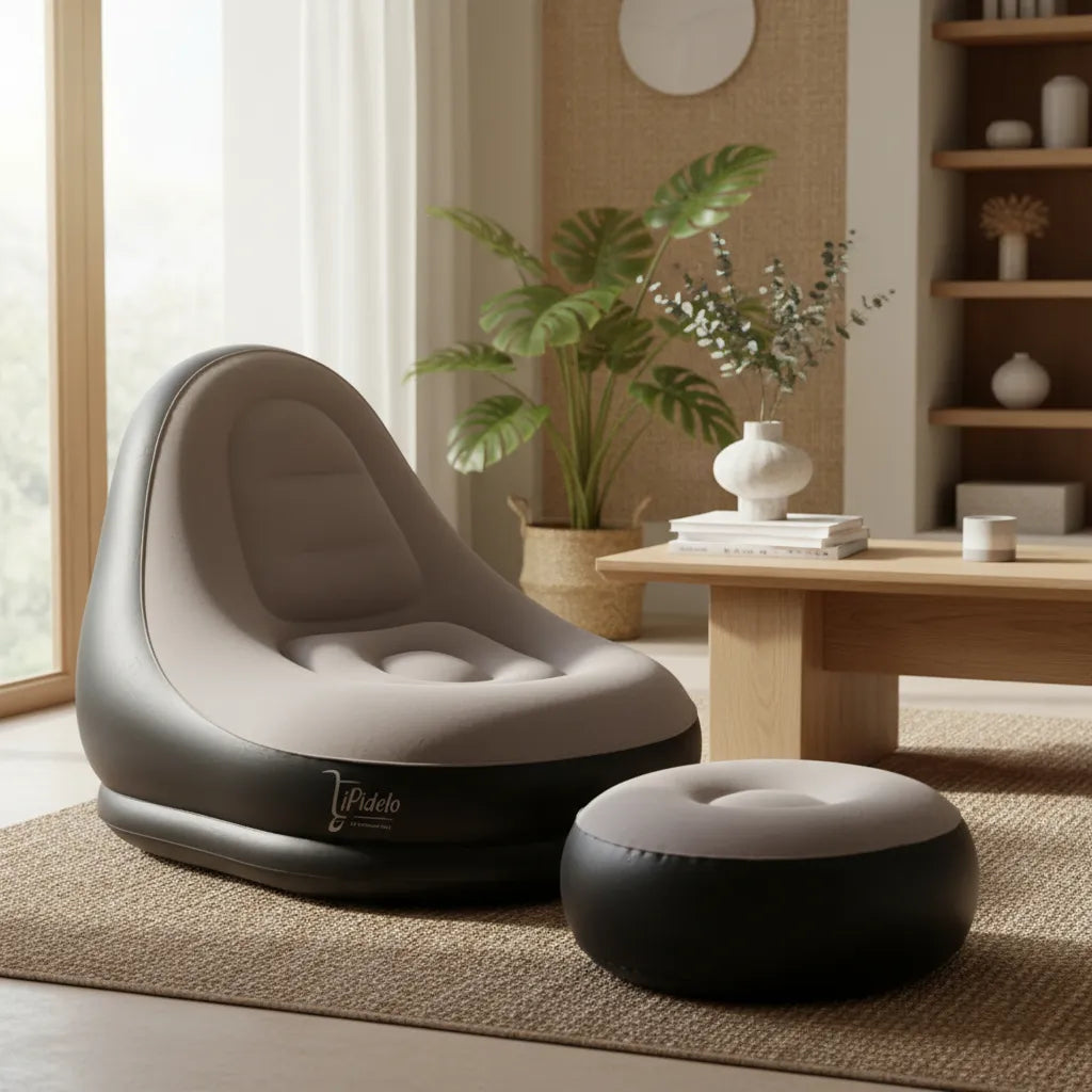 SILLON INFLABLE CON APOYA PIES