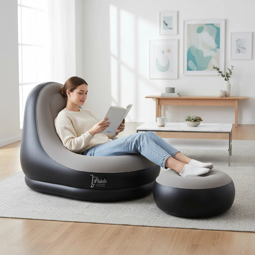 SILLON INFLABLE CON APOYA PIES
