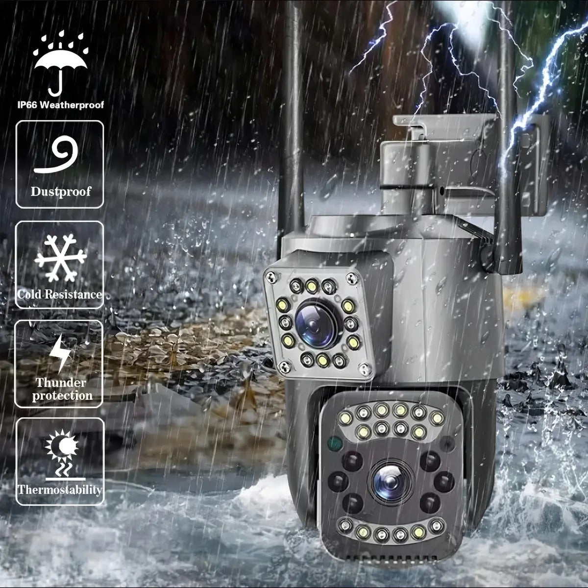 CAMARA DE EXTERIOR 360 DOBLE LENTE