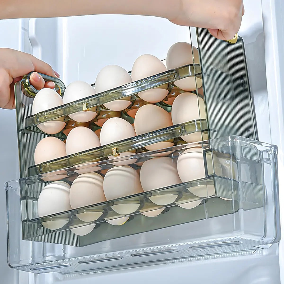 ORGANIZADOR ESTANTE DE HUEVOS 3 NIVELES