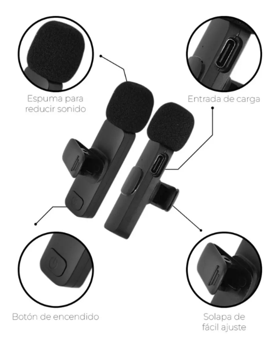 MICROFONOS INALAMBRICOS SOLAPA K9