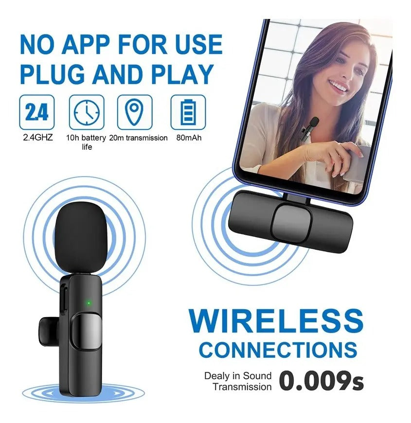 MICROFONOS INALAMBRICOS SOLAPA K9