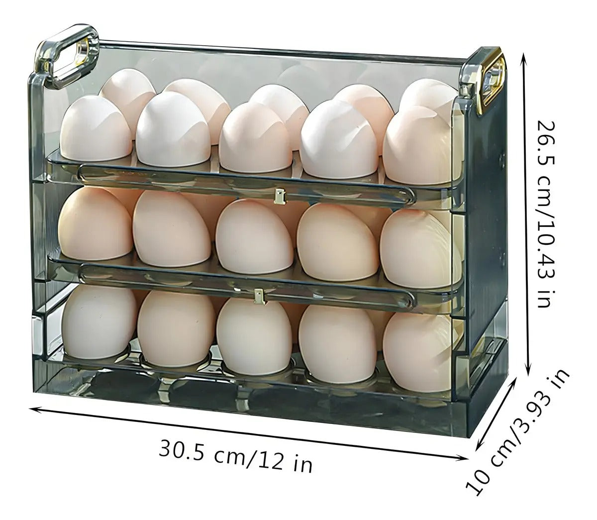 ORGANIZADOR ESTANTE DE HUEVOS 3 NIVELES