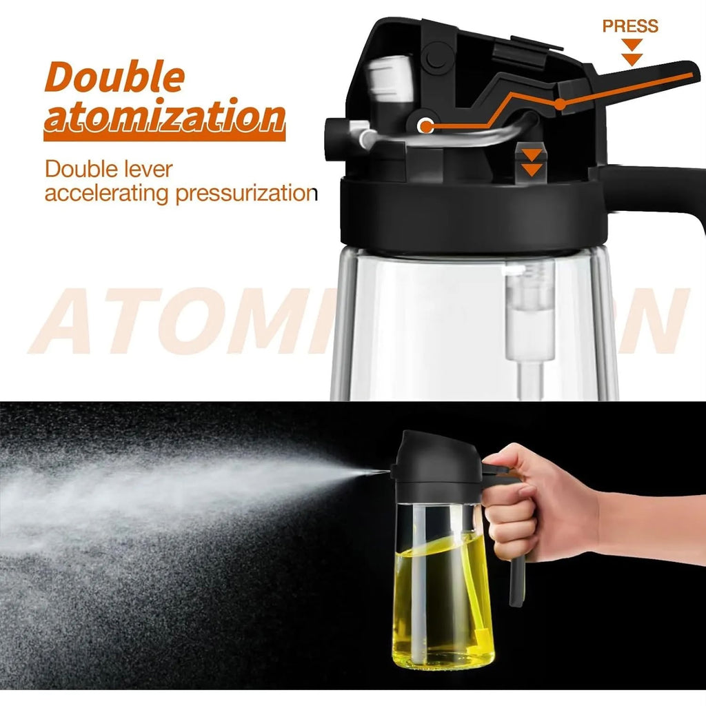 DISPENSADOR DE ACEITE 2 EN 1 EN VIDRIO