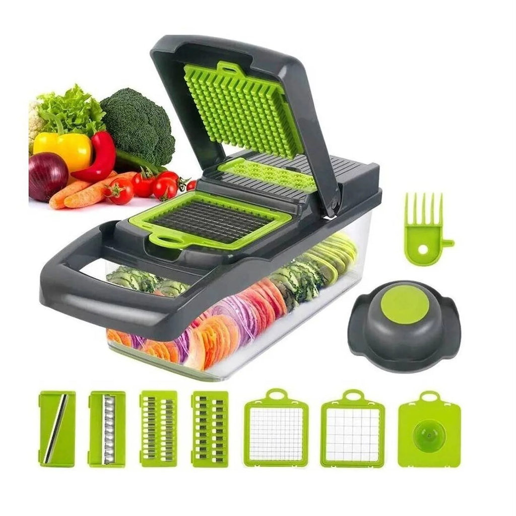PICADOR MULTIFUNCIONAL DE FRUTAS Y VERDURAS 8 EN 1