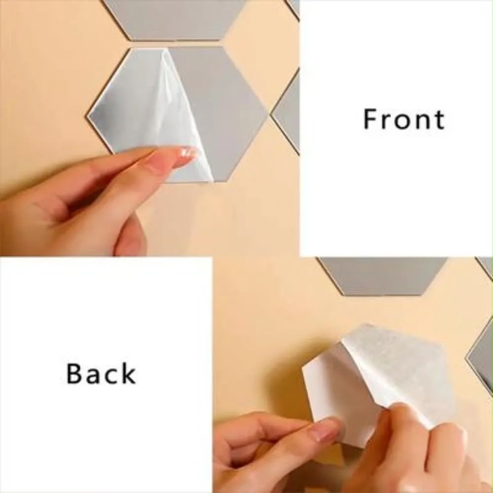ESPEJO HEXAGONAL DE PARED PACK X 12